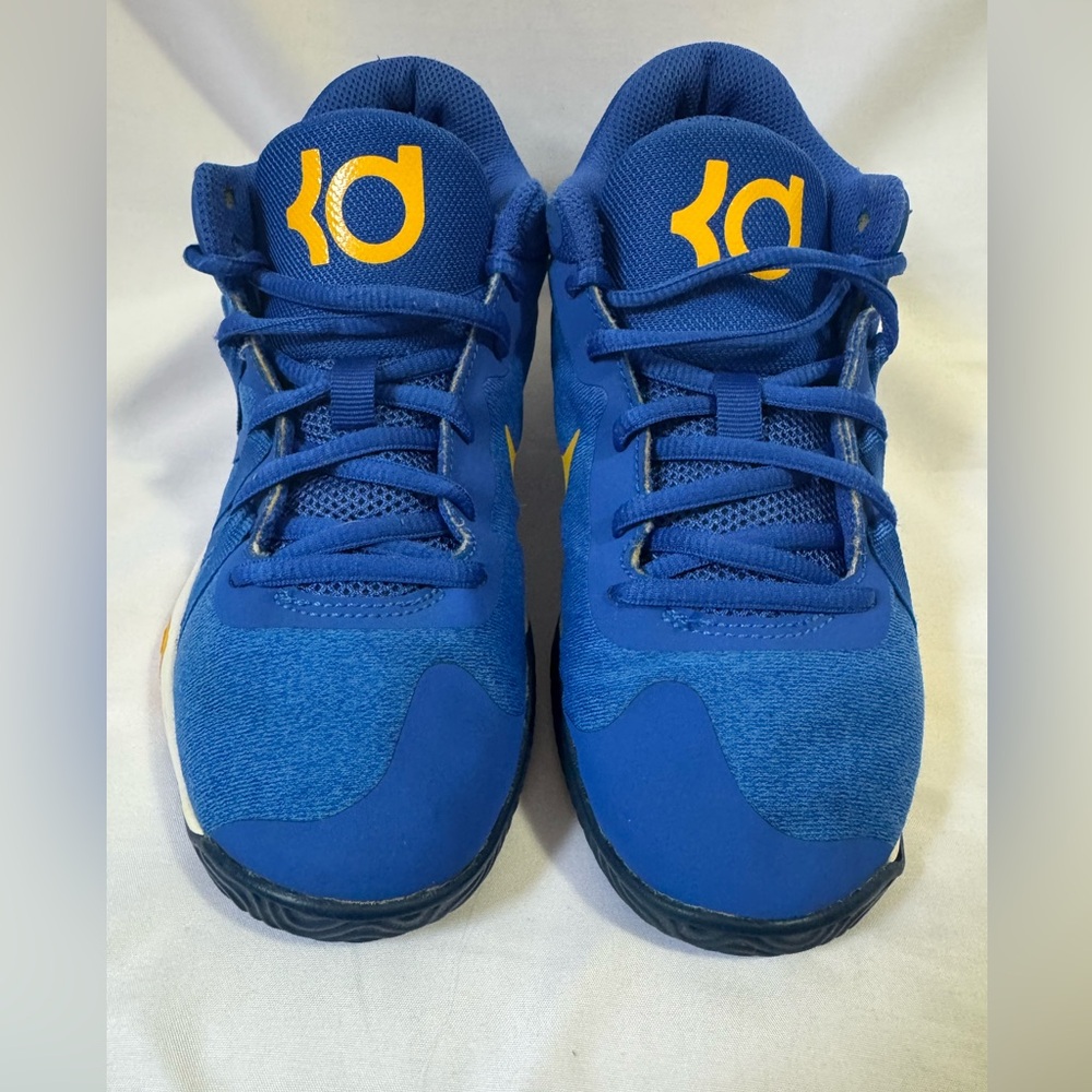 Nike KD High Top Kids Blue and Gold Sneakers size 2.5Y